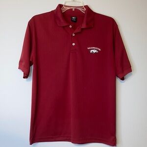 Arkansas Razorbacks Ribbed Starter Polo Shirt M